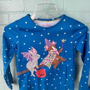 Mini Boden Blue Halloween themed shirt